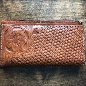 Patricia Nash Brown Italian Leather Wallet